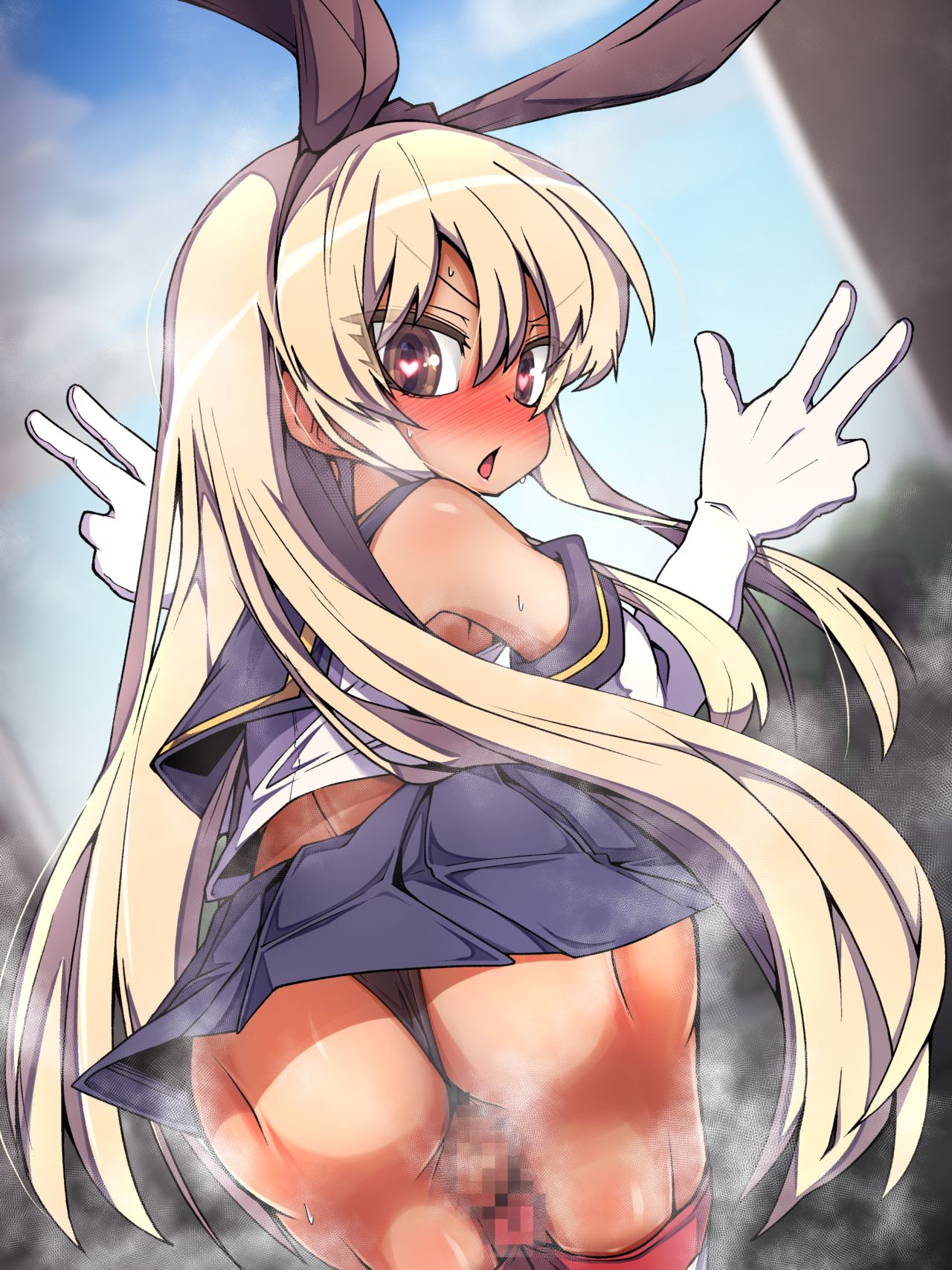 Satsuei Genkin no Ushiro ni Mawarikomarete Bokki Chinchin o Torareru Shimakaze-kun Cosplay page 3 full