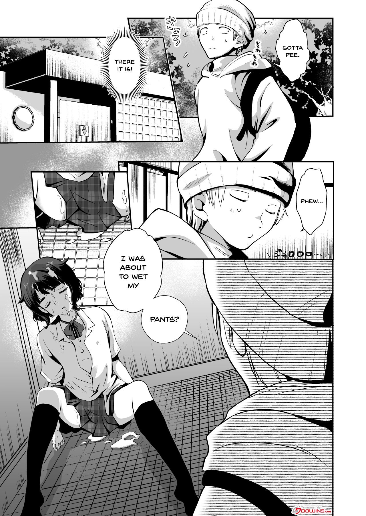 Toilet ni Ittara SeJiru Mamire no Otokonoko ga Taorete Ita no de Toriaezu Irete Mita | When I Went To The Bathroom I Found A Trap Covered In Cum On The Ground So I Thought I'd Try Fucking Him   Digit page 4 full