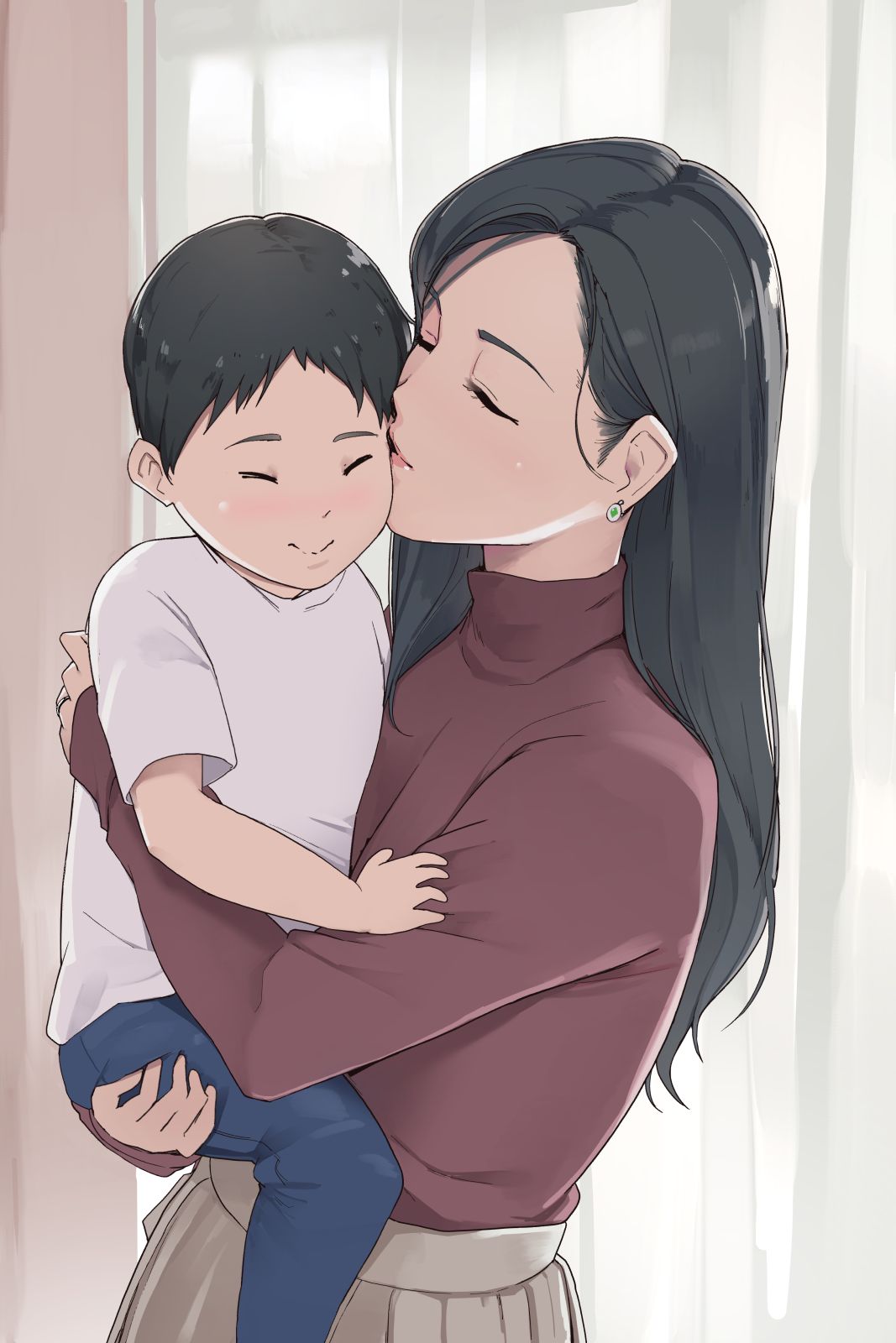 Haha no Kao to Onna no Kao o Tsukaiwakeru Mama no Ohanshi page 1 full