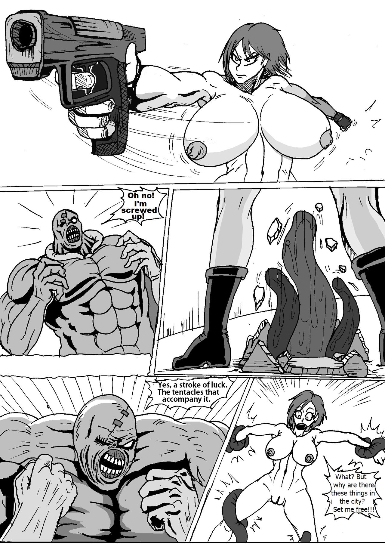Jill Valentine vs Nemesis  - English page 3 full