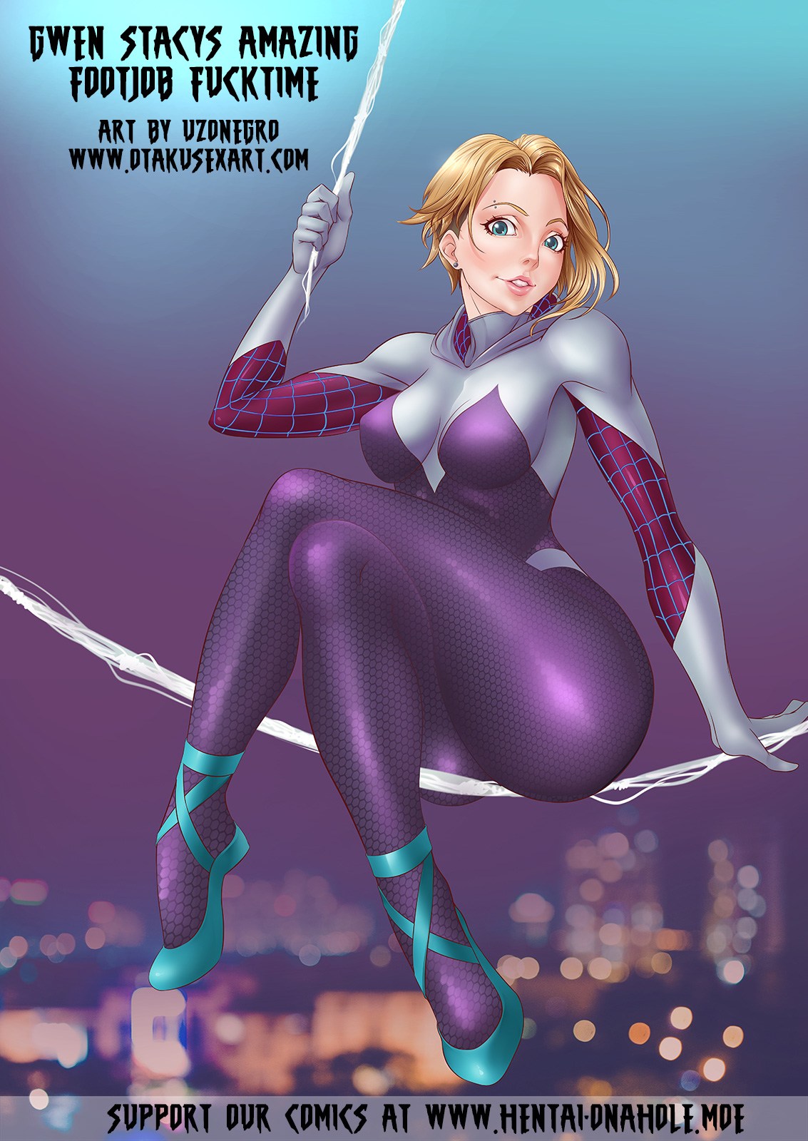 Gwen Stacy's Amazing Footjob Fucktime page 1 full