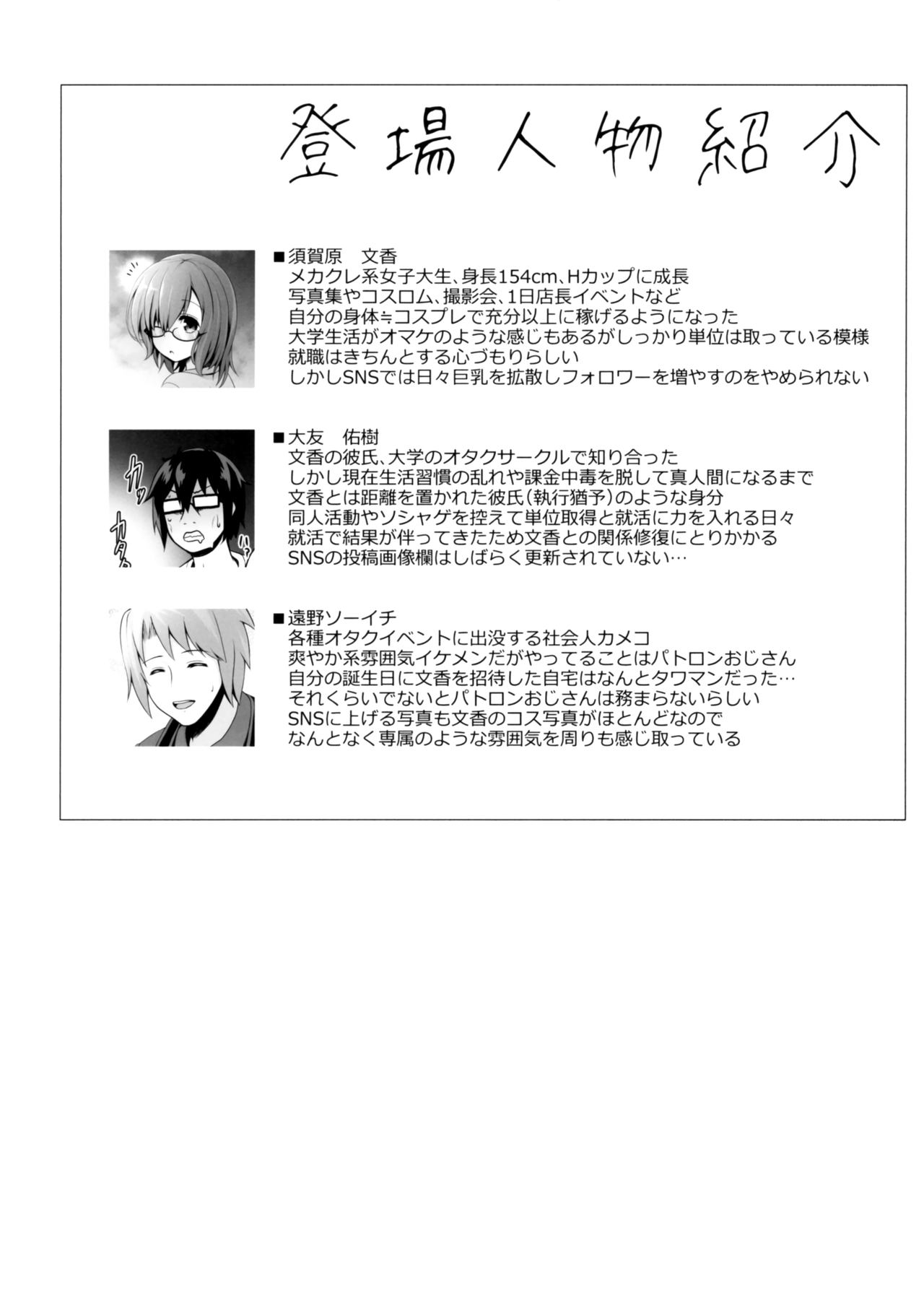 SNS de Gokujou H-cup Nagachichi o Kakusan Suru Geneki Joshidaisei Cosplayer page 3 full