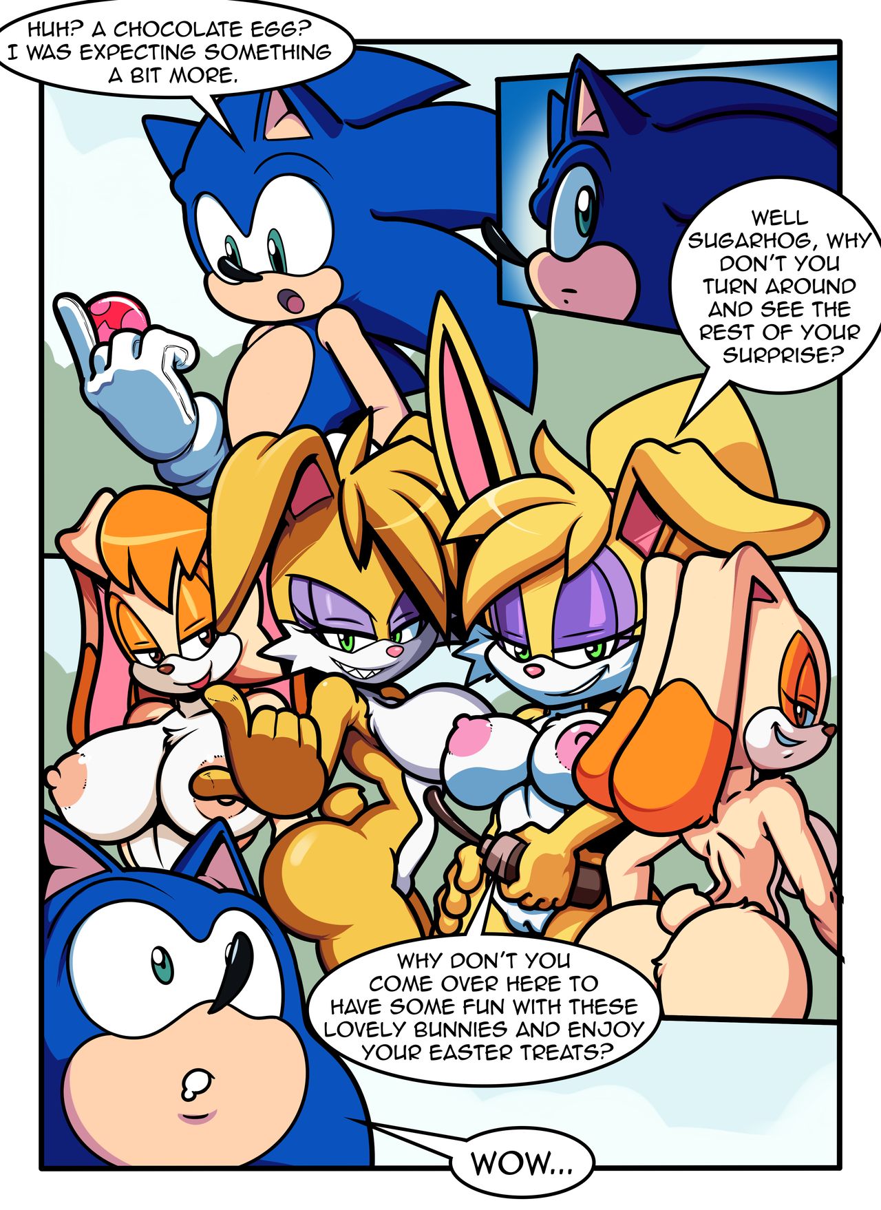 Sonic Girls Easter page 1 full