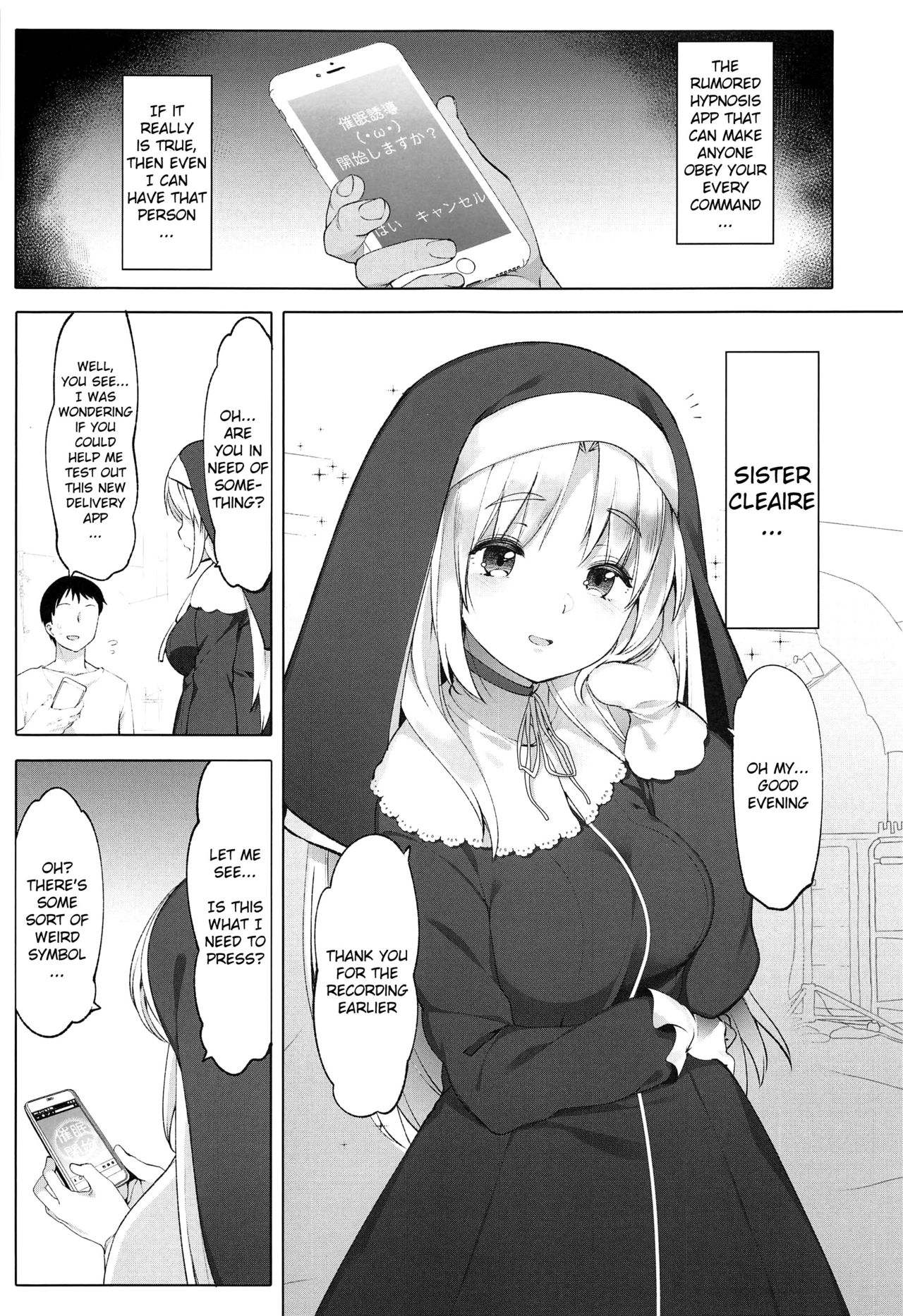 Sister Cleaire to Himitsu no Saimin Appli | Sister Cleaire and the Secret Hypnosis App page 4 full