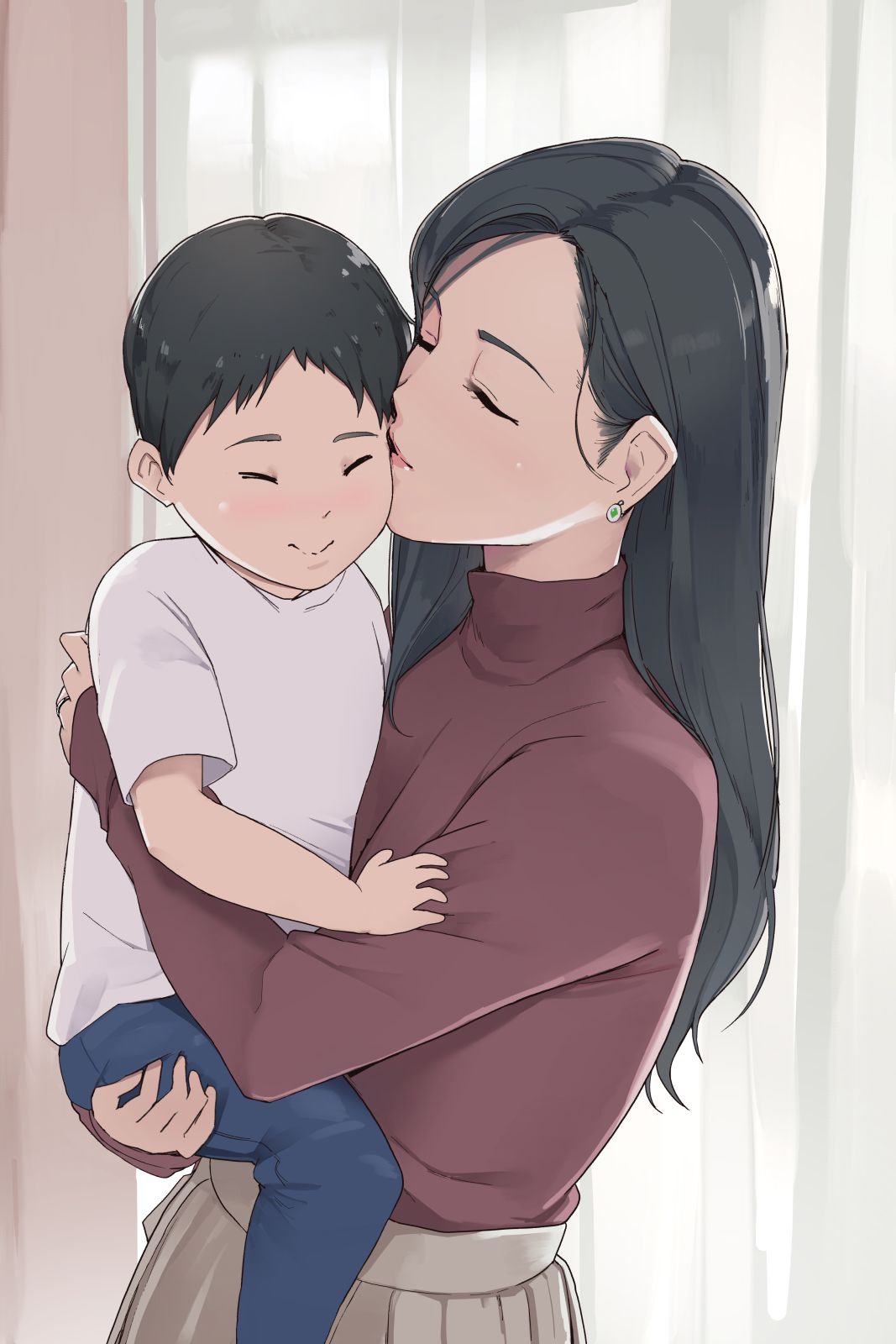 Haha no Kao to Onna no Kao o Tsukaiwakeru Mama no Ohanashi page 1 full