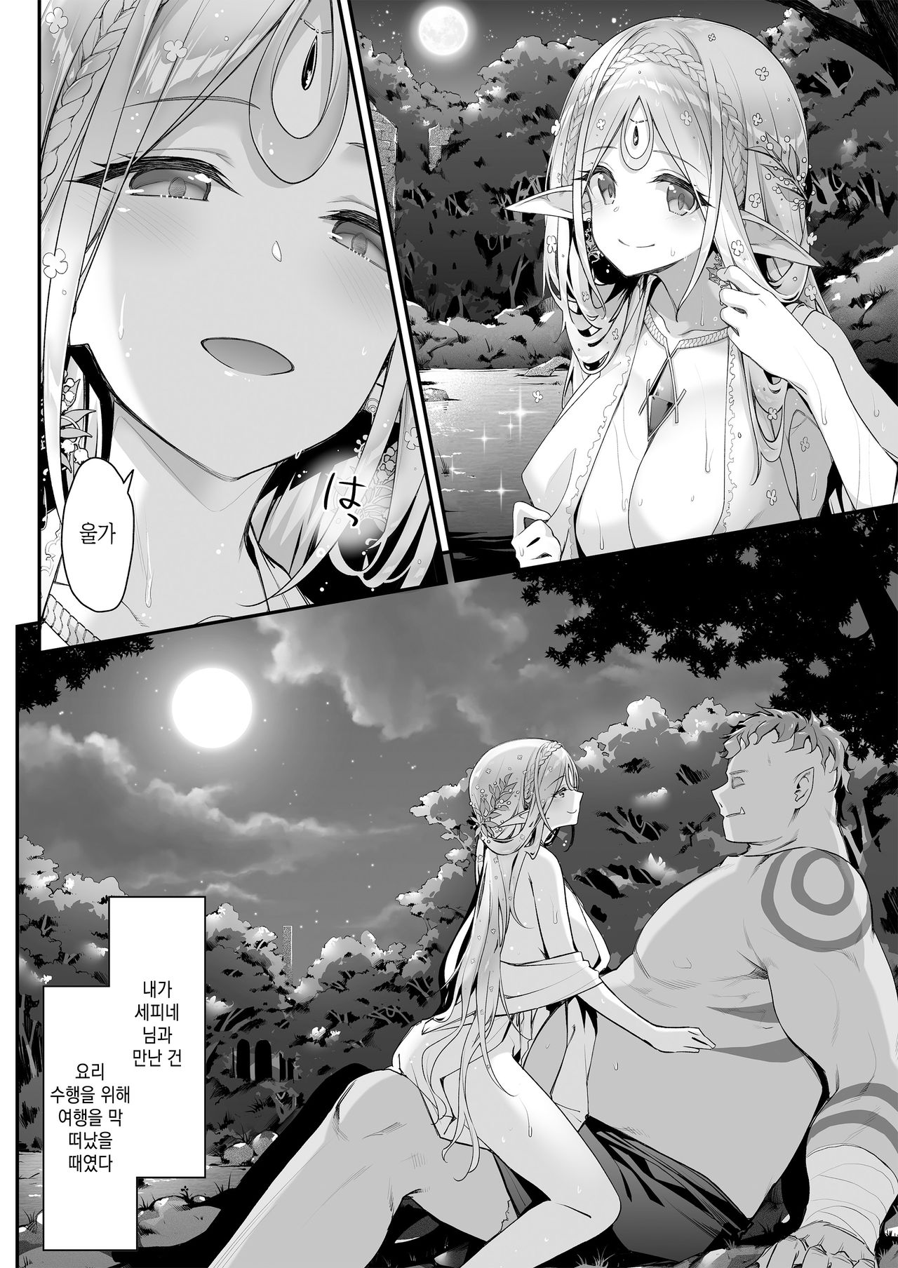 Midara na Elf-san wa Orc-kun ga Osuki | 음란한 엘프씨는 오크군을 좋아해 page 3 full