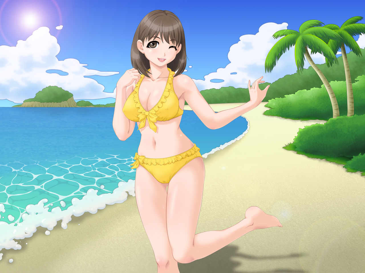 NeNe Beach - Toshiue Kanojo to Hamabe de Supponpon CG-Shuu page 4 full