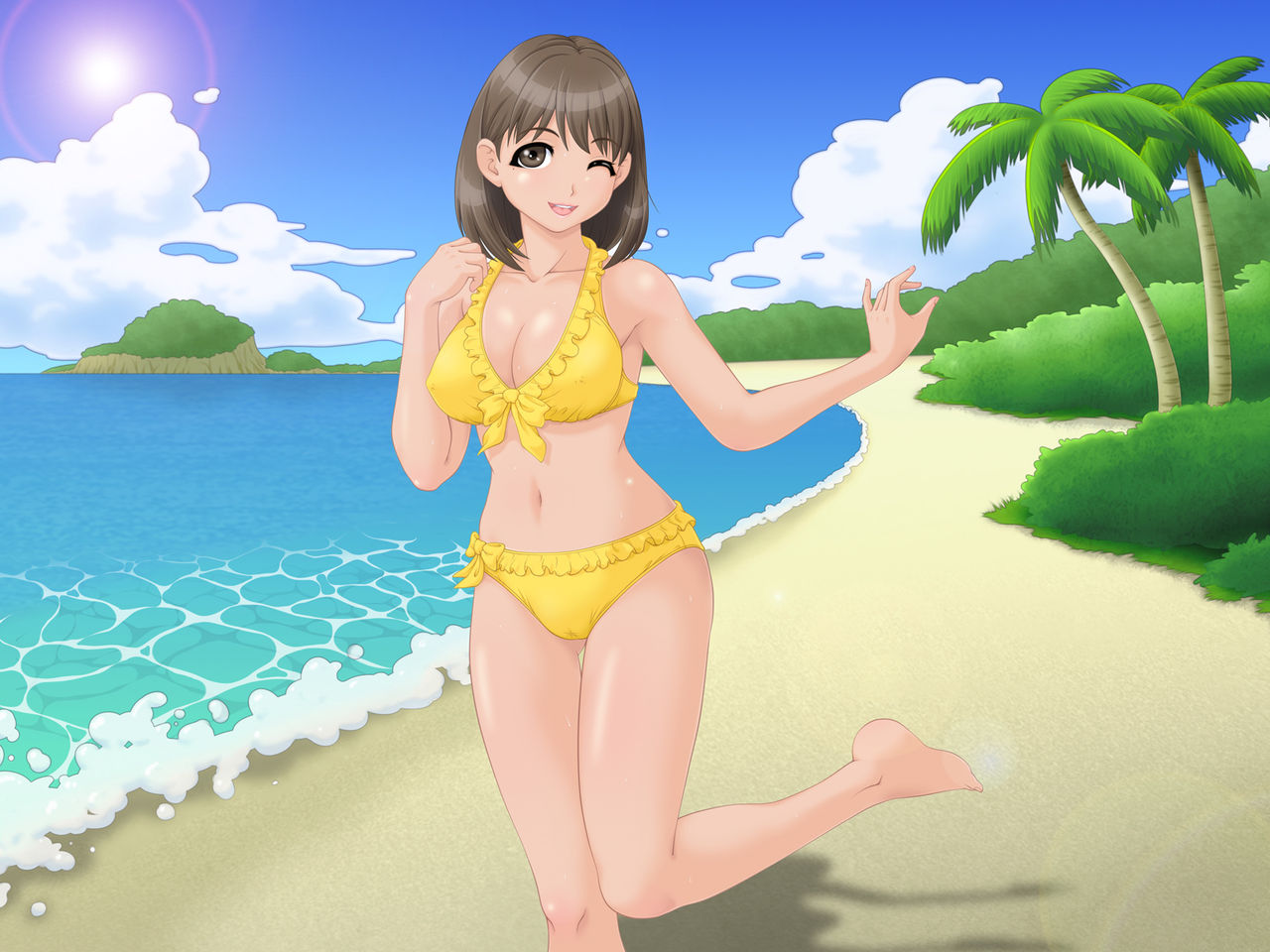 NeNe Beach - Toshiue Kanojo to Hamabe de Supponpon CG-Shuu page 5 full