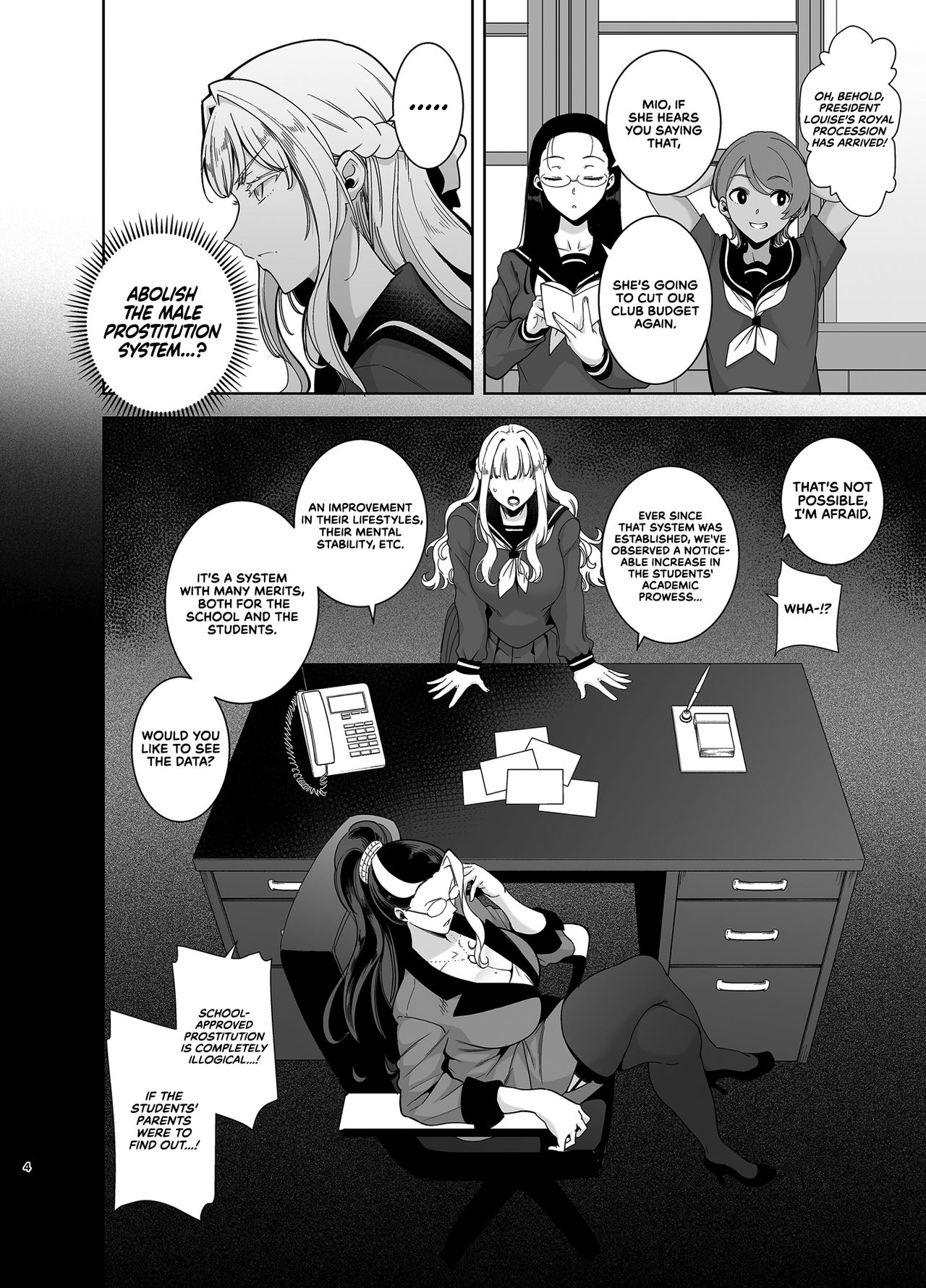 Seika Jogakuin Koutoubu Kounin Sao Oji-san 4 | The Official Hired Cock of Seika Academy's High School 4 page 4 full