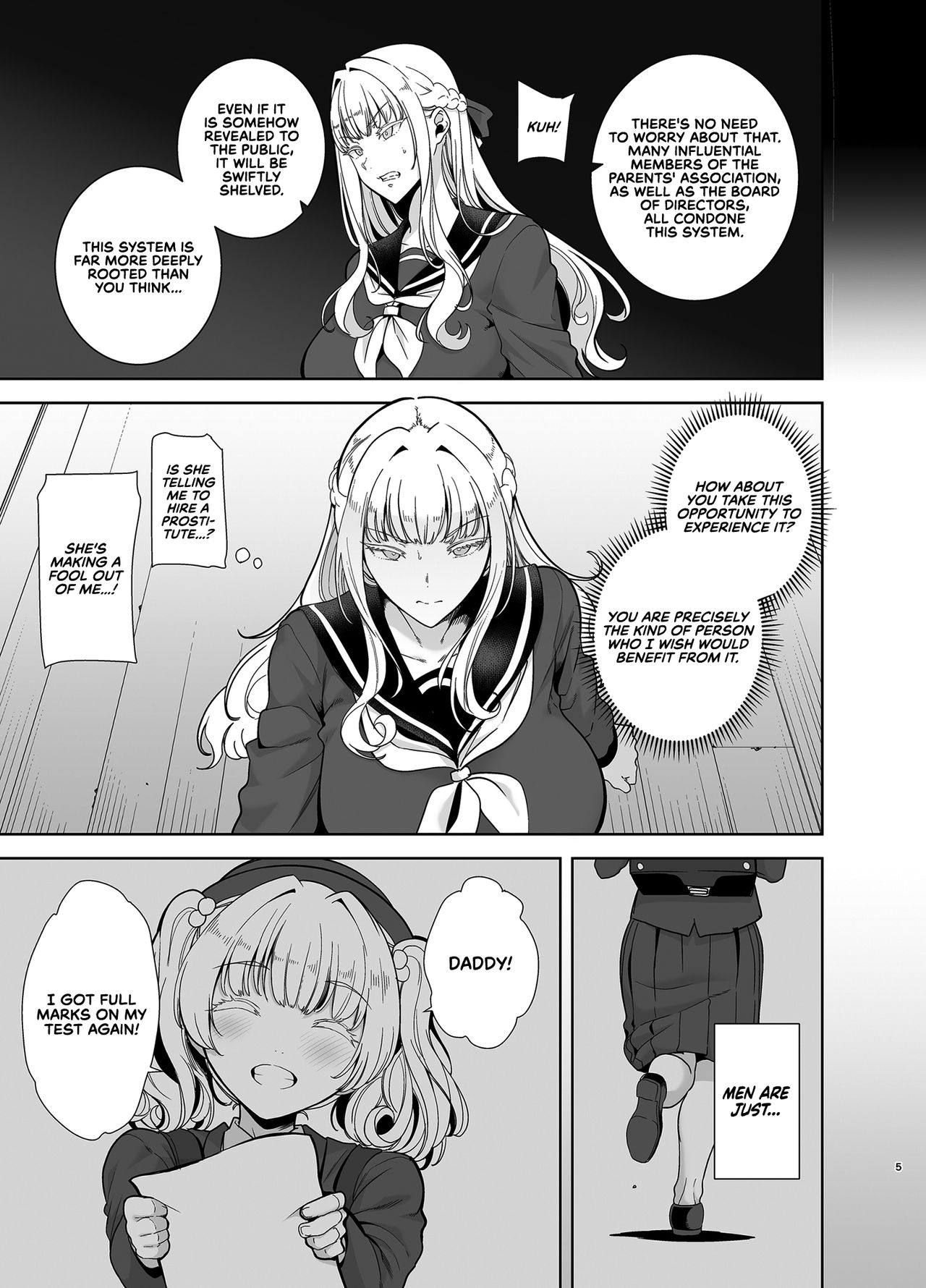 Seika Jogakuin Koutoubu Kounin Sao Oji-san 4 | The Official Hired Cock of Seika Academy's High School 4 page 5 full