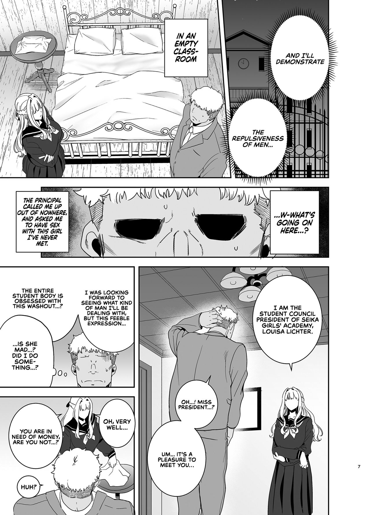 Seika Jogakuin Koutoubu Kounin Sao Oji-san 4 | The Official Hired Cock of Seika Academy's High School 4 page 7 full