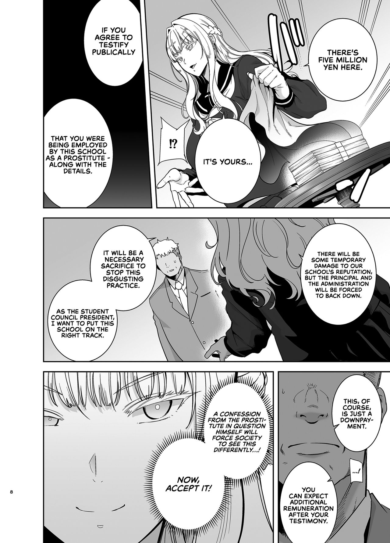 Seika Jogakuin Koutoubu Kounin Sao Oji-san 4 | The Official Hired Cock of Seika Academy's High School 4 page 8 full