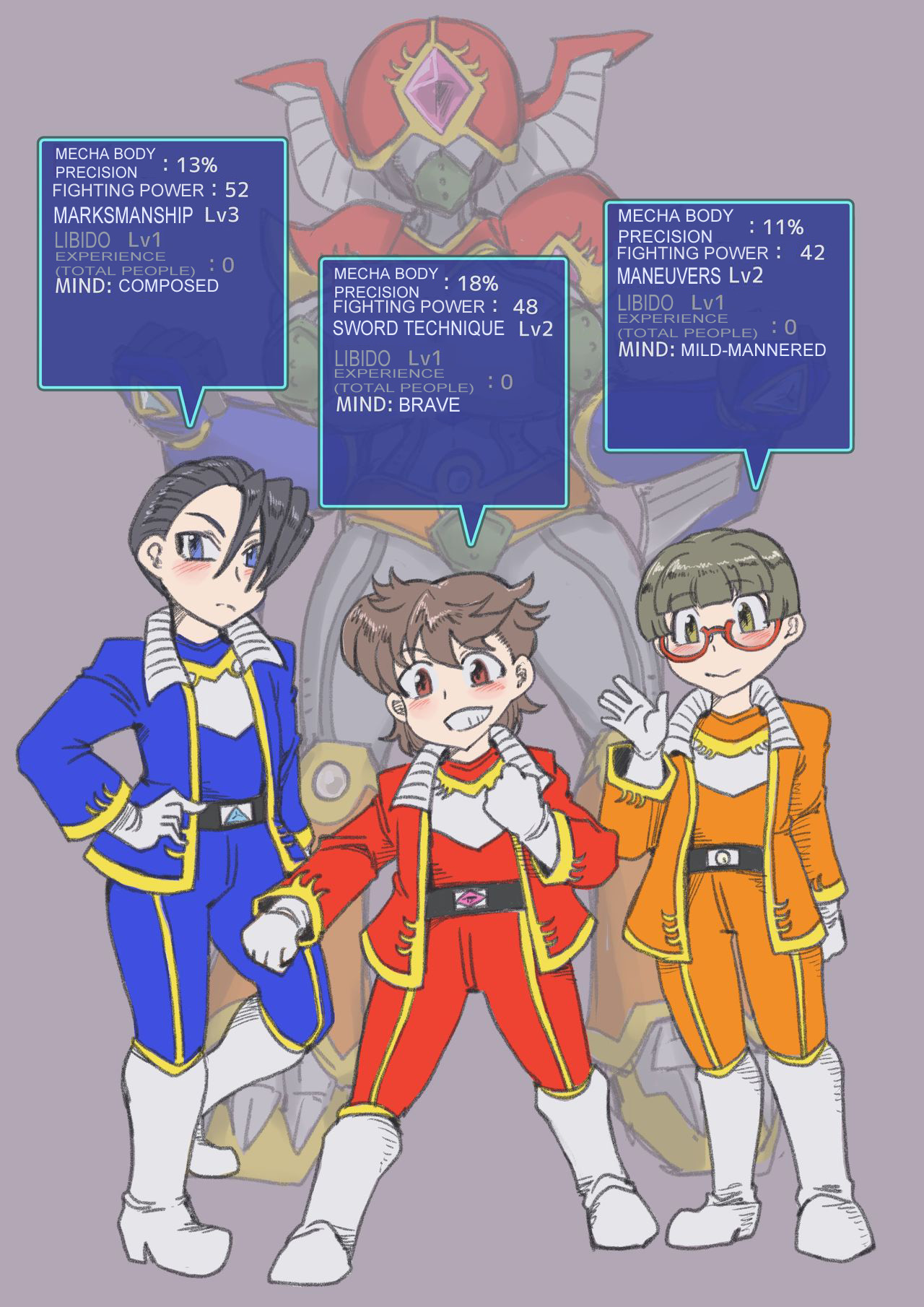 Josei-gata Robo ni Notte Tatakau Shounen Pilot-tachi | Pilot Boys ---> Devilish Villainess Nymphomaniac page 1 full