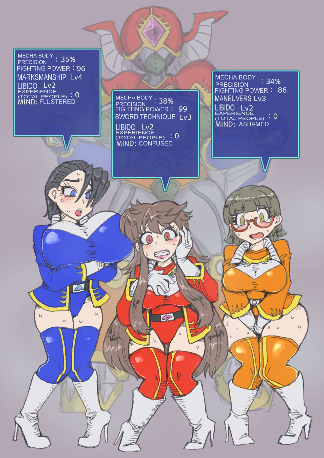 Josei-gata Robo ni Notte Tatakau Shounen Pilot-tachi | Pilot Boys ---> Devilish Villainess Nymphomaniac page 2 full