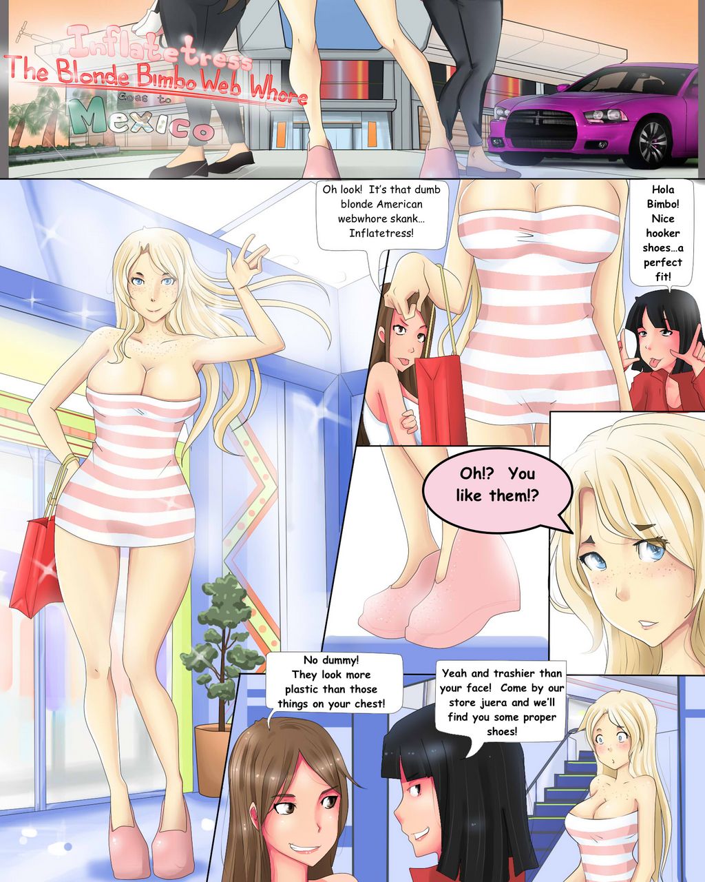 The Blonde Bimbo Web Whore goes to Mexico page 1 full