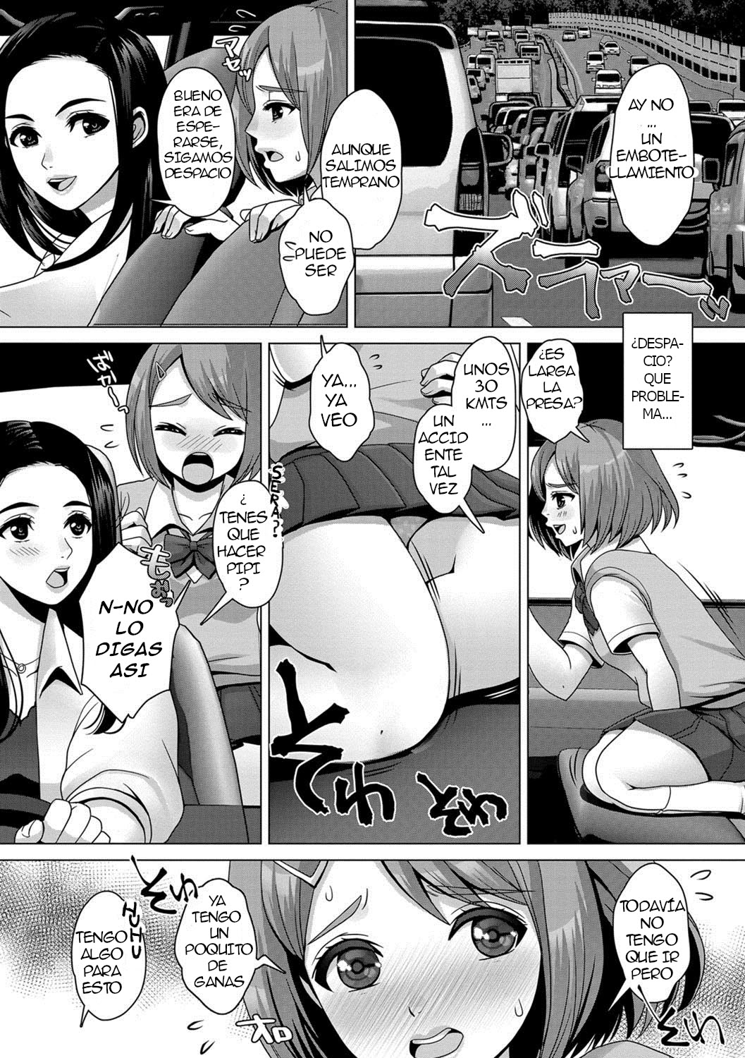 Genkai Omorashi girigiri doraibu | Viaje riesgoso aguantándose orinar page 4 full