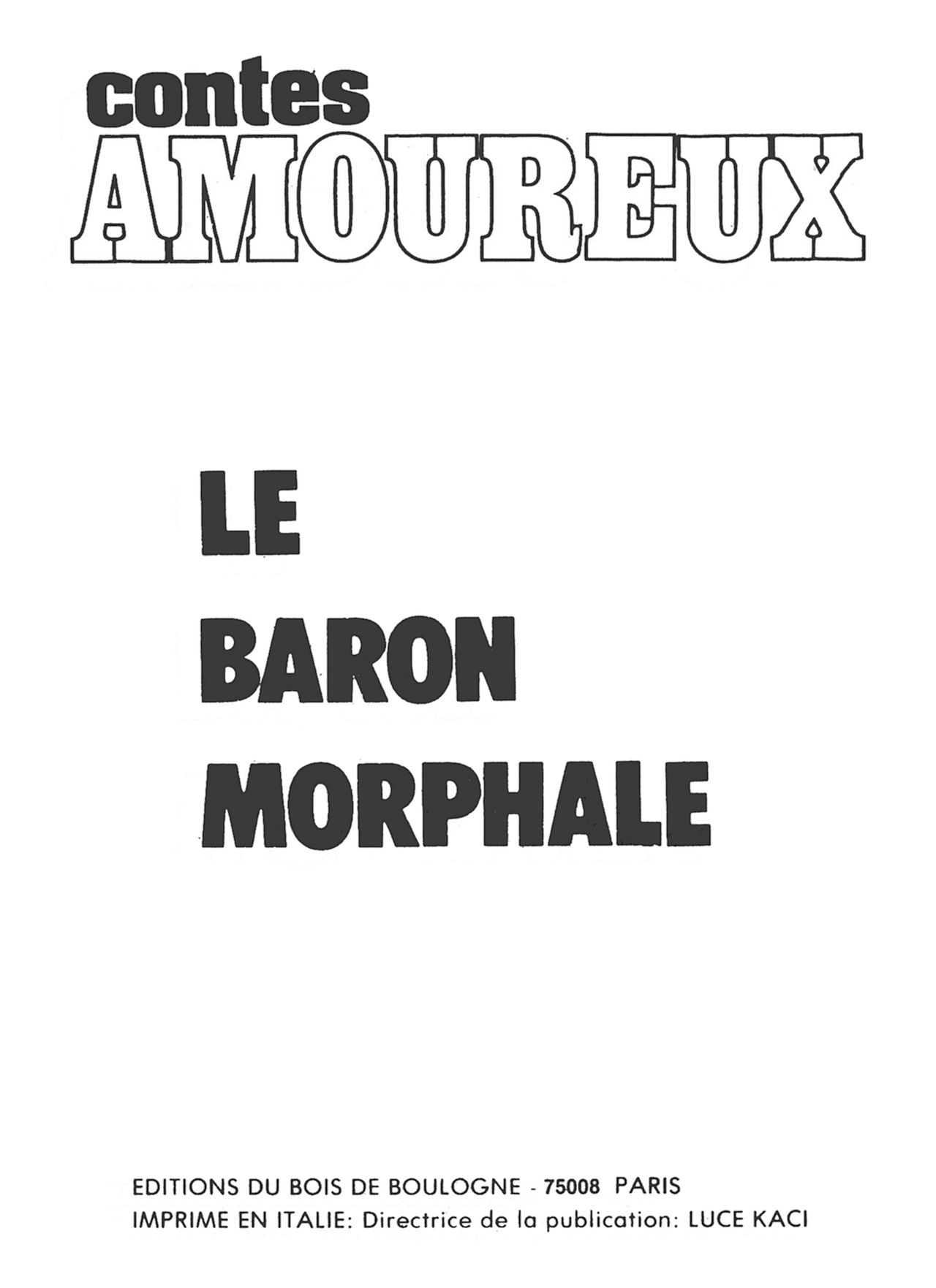 Contes Amoureux - T01 - Le Baron Morphale page 2 full