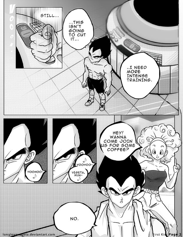 First Kiss   <DBZ, Dragon Ball, Vegeta, Bulma, Romantic, Romance> page 2 full