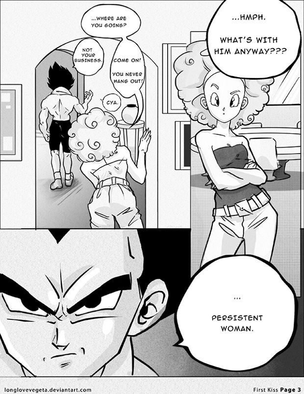 First Kiss   <DBZ, Dragon Ball, Vegeta, Bulma, Romantic, Romance> page 3 full
