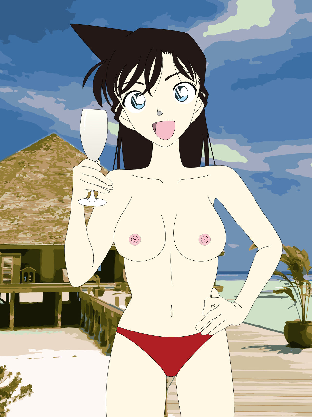 Ran, shin ichi ni naisho de AV shutsuen suru page 2 full