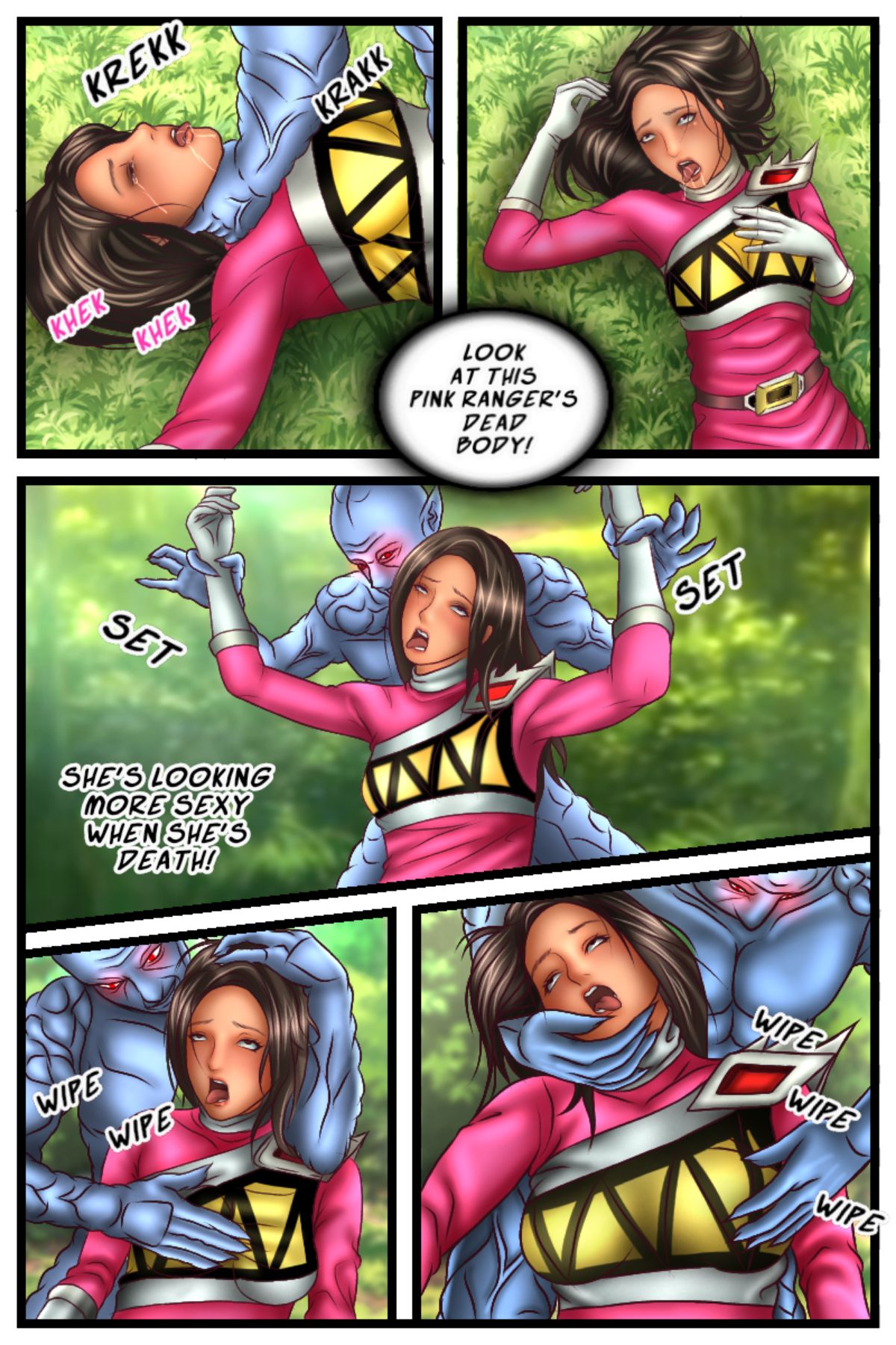 Pink Rangers Killed -Snuff Girl Comic- page 3 full
