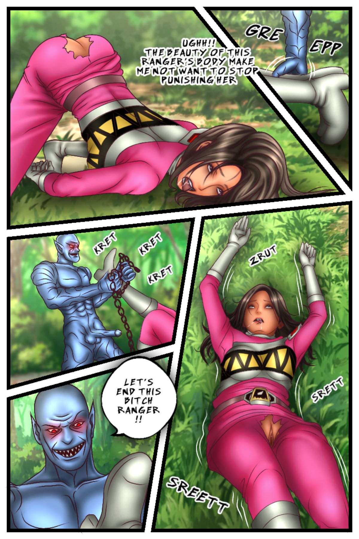 Pink Rangers Killed -Snuff Girl Comic- page 5 full