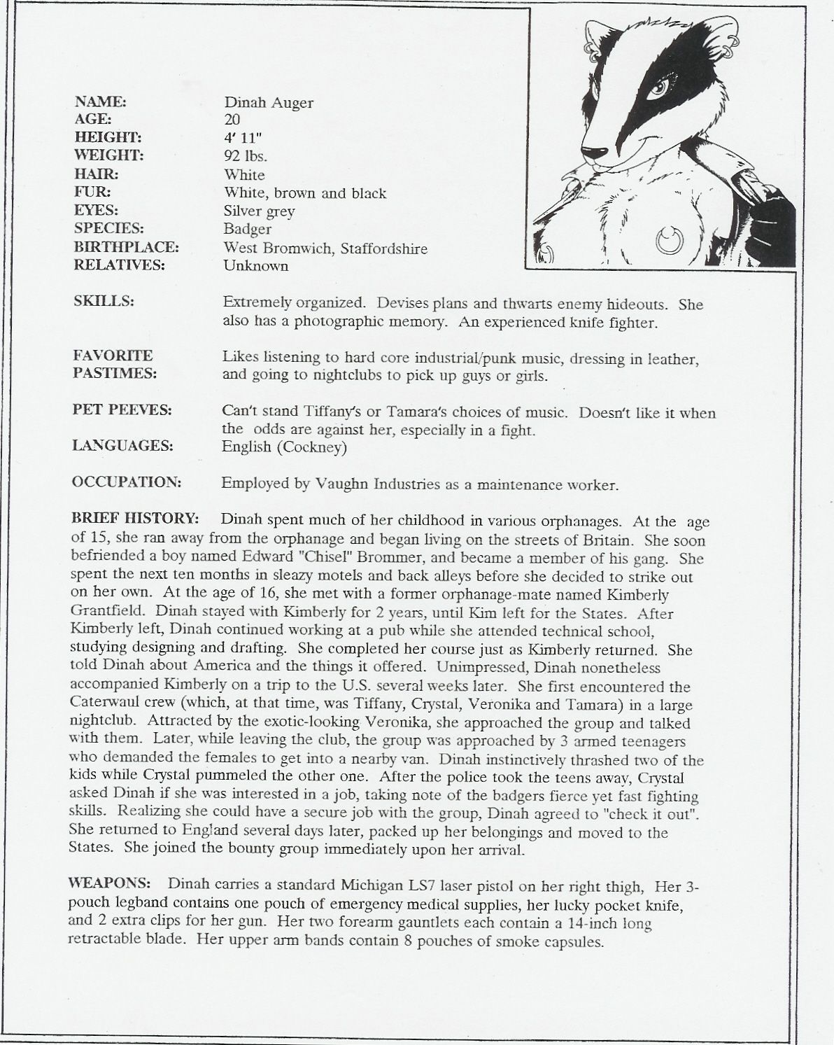 Caterwaul, INC: Character Files page 8 full