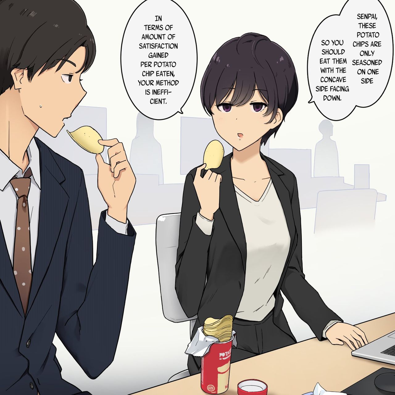 Itsumo wa Rikutsuppokute Kanjou ga Nasasou na Kouhai-chan nanoni - A Kouhai Who Appears to be Logical and Emotionless page 1 full