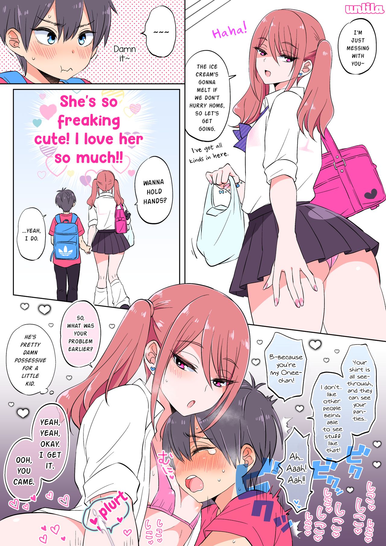 Twintail no Onee-chan♂ to Kurokami Shota | Twintail Onee-chan♂ and the Black Haired Shota page 3 full