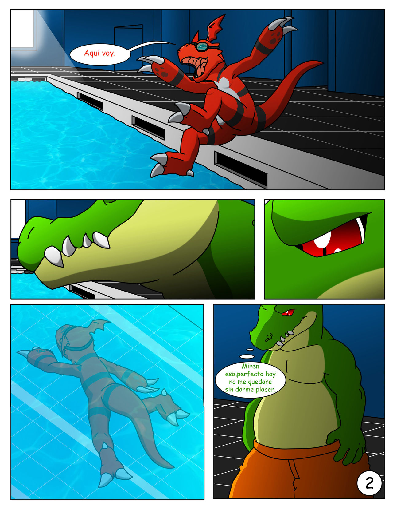 Divirtiéndose en la piscina page 3 full