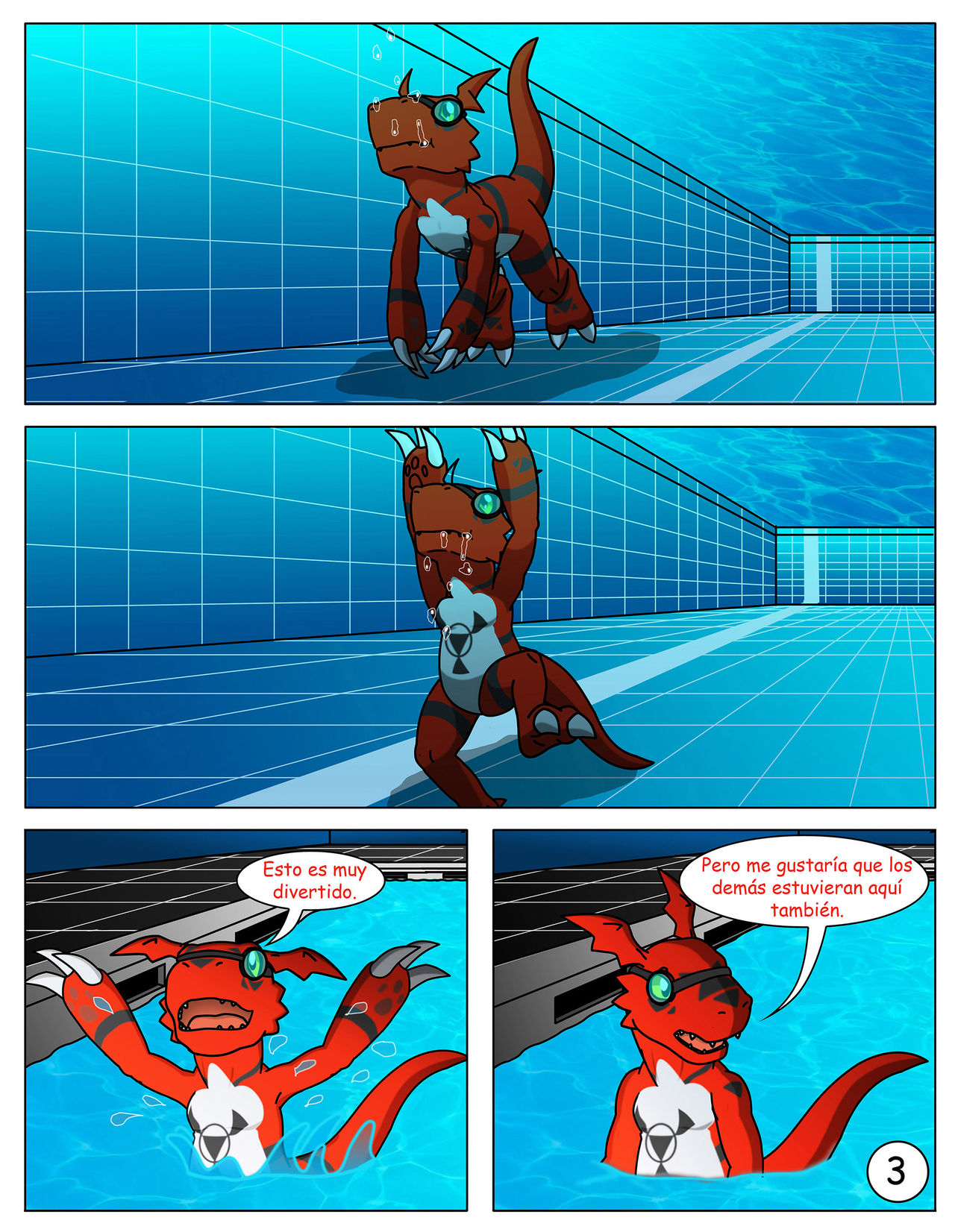 Divirtiéndose en la piscina page 4 full