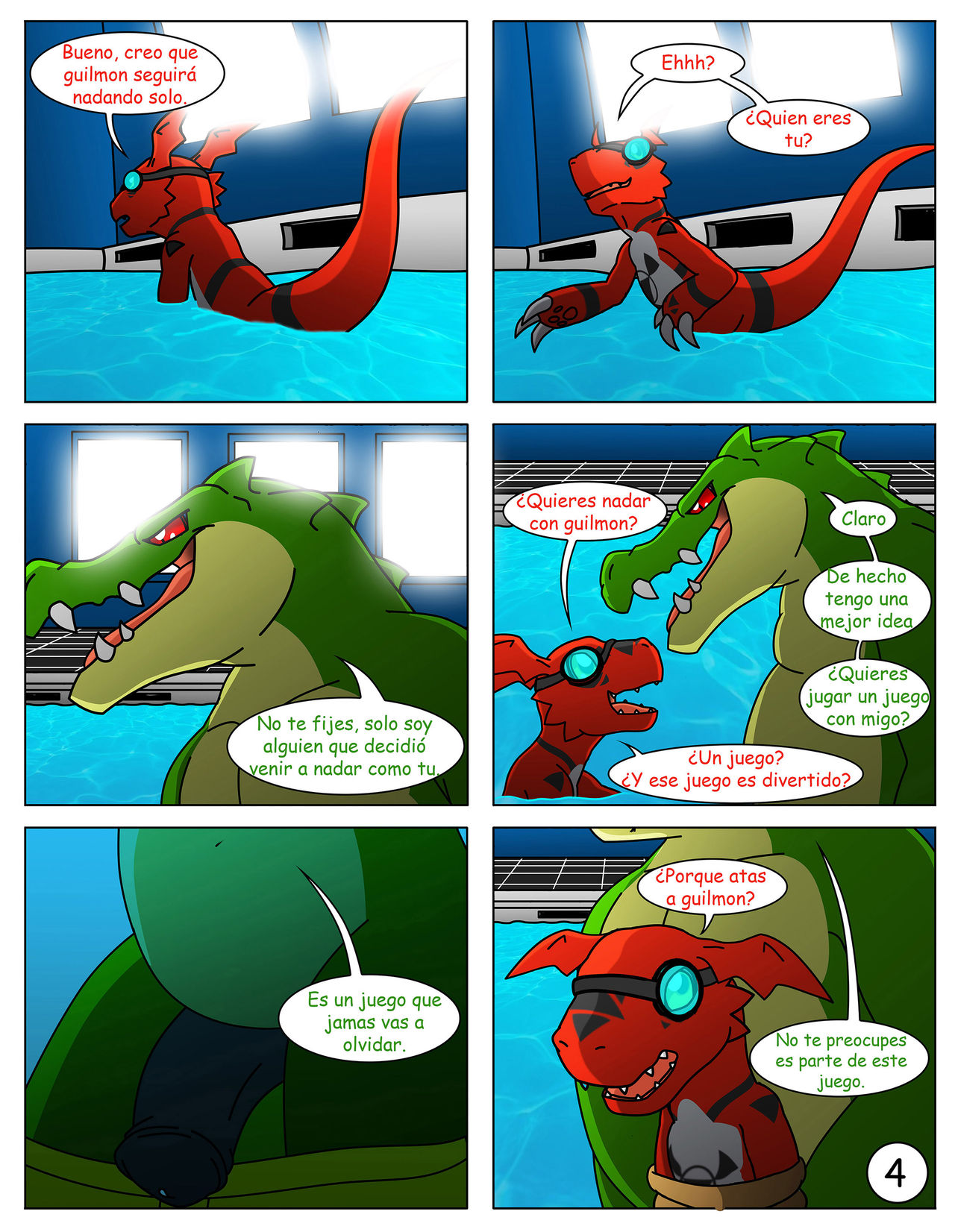 Divirtiéndose en la piscina page 5 full