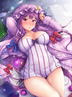 Patchouli Knowledge and Snowcanvas Art _ Danbooru