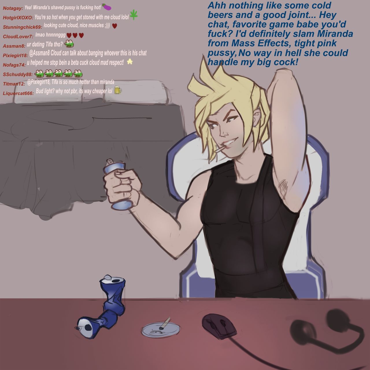 The Bimbofication of Cloud Strife page 1 full