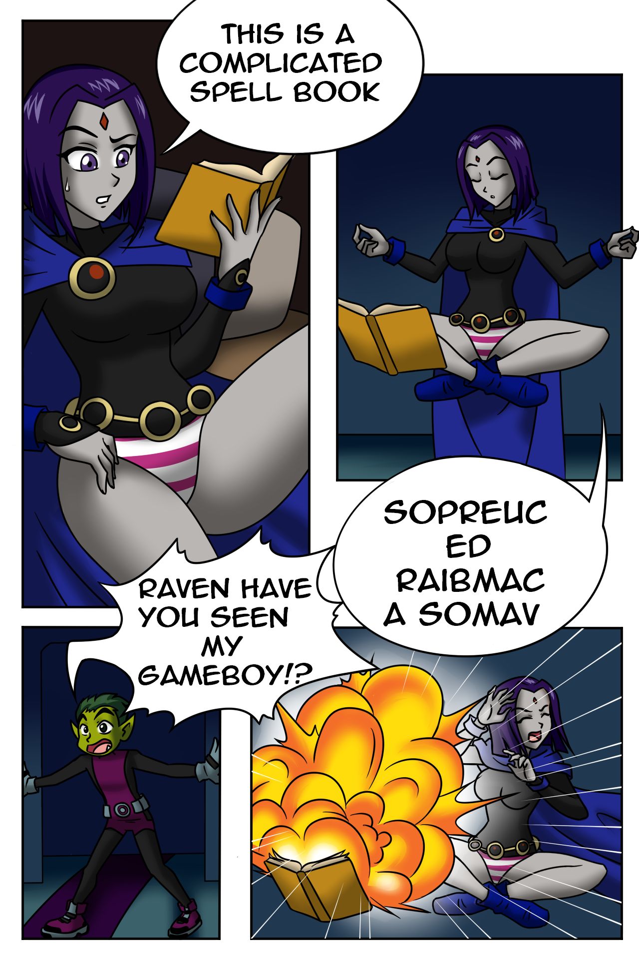 Beastboy & Raven swap bodies page 1 full