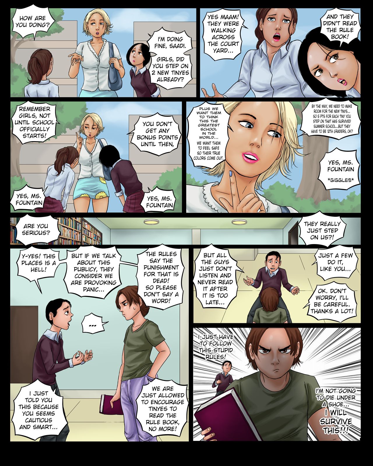 Giantess Boarding School - Chapter 1 page 10 full