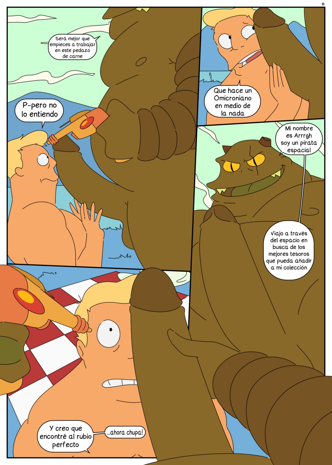 Zapp Brannigan and the Misterious Omicronian page 9 full