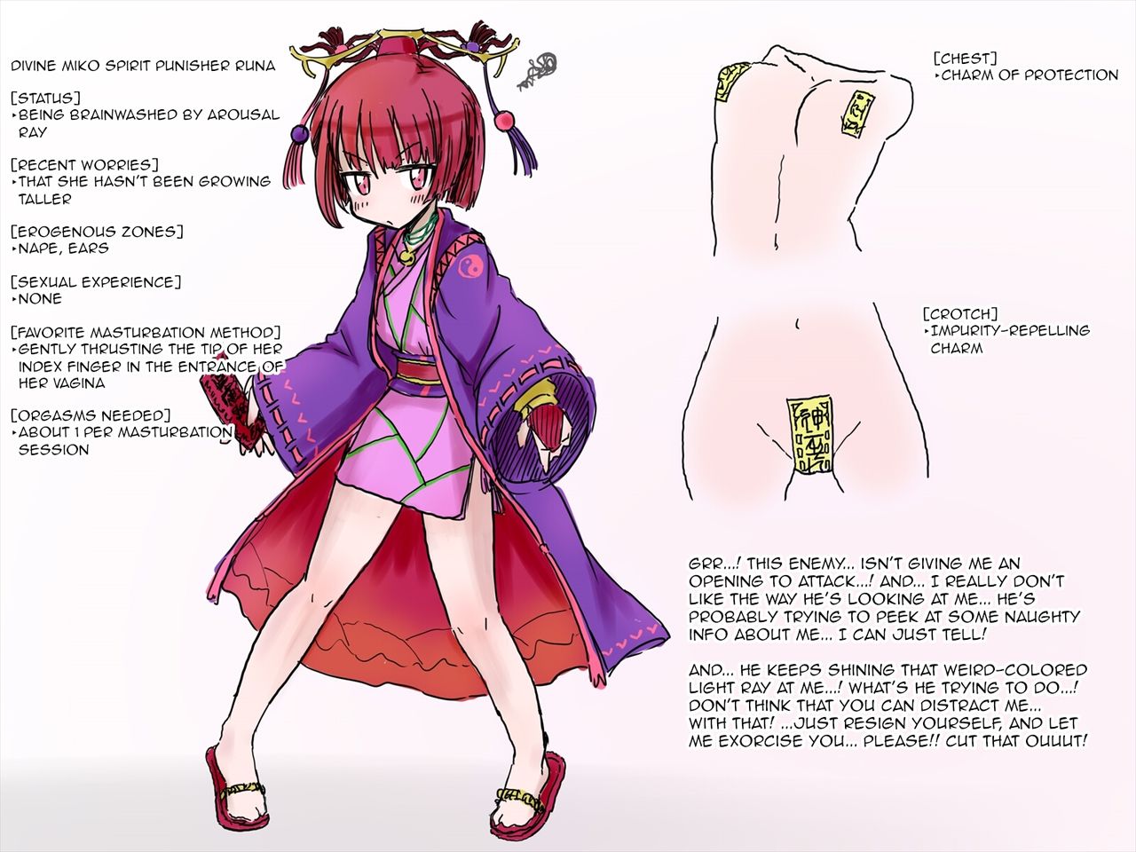 Kami Miko Runa no Kyousei Hatsujou Haiboku ~Kutsujoku no Inwai Shokei~ | Divine Miko Runa's Forced Arousal Defeat ~Lewd Humiliation Punishment~ page 2 full