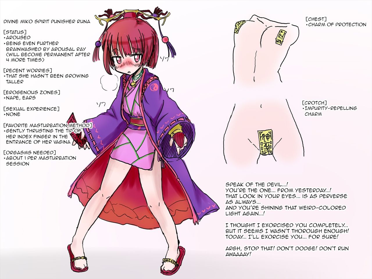 Kami Miko Runa no Kyousei Hatsujou Haiboku ~Kutsujoku no Inwai Shokei~ | Divine Miko Runa's Forced Arousal Defeat ~Lewd Humiliation Punishment~ page 4 full