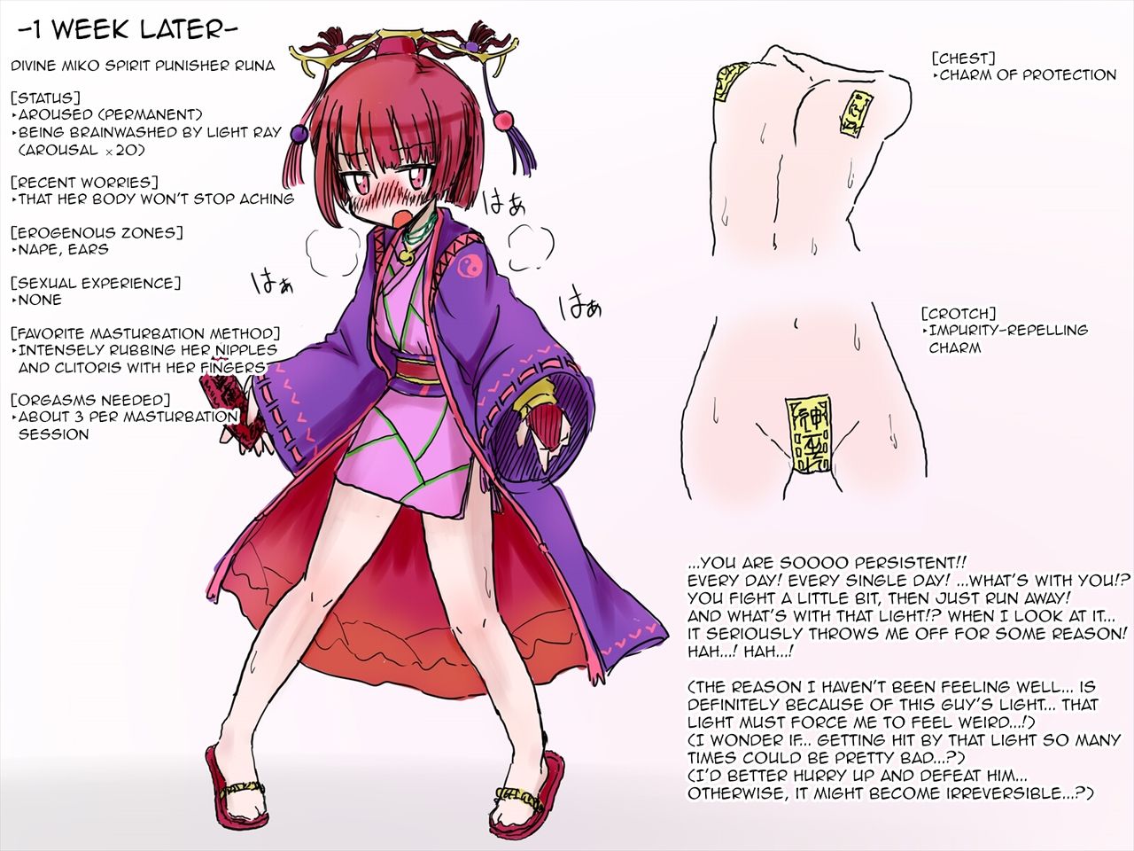 Kami Miko Runa no Kyousei Hatsujou Haiboku ~Kutsujoku no Inwai Shokei~ | Divine Miko Runa's Forced Arousal Defeat ~Lewd Humiliation Punishment~ page 5 full