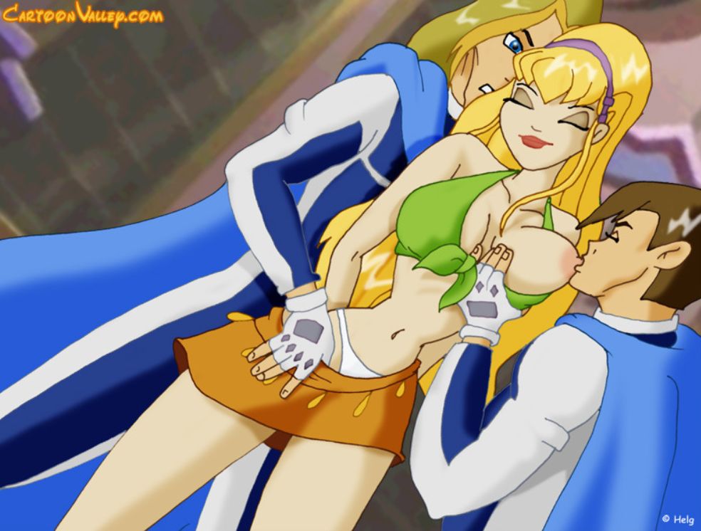 Stella Winx banged by two hard cocks page 1 full
