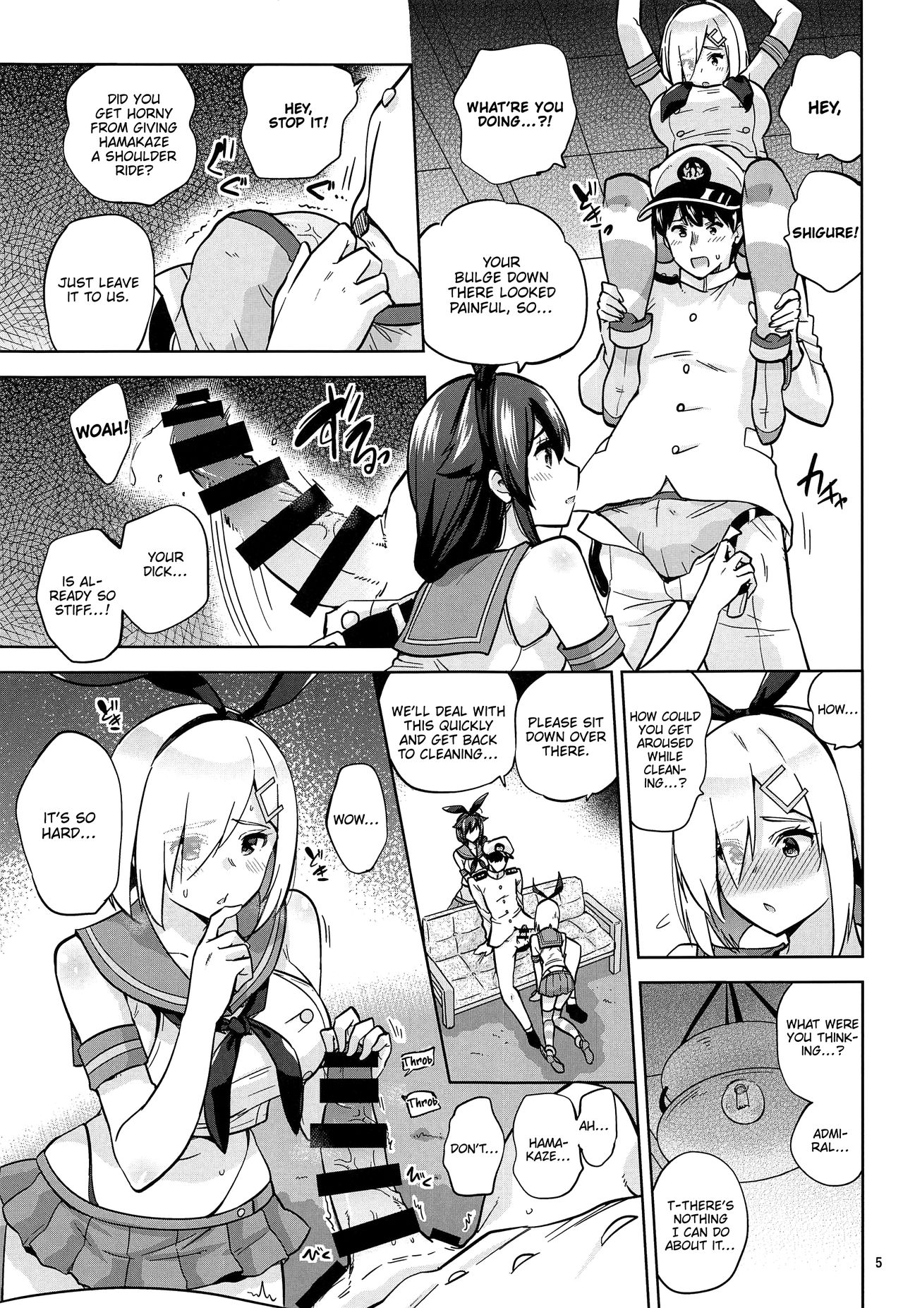 Zekamashi na Shigure-chan to Hamakaze-san to. | Together with Shigure and  Hamakaze Wearing Zekamashi outfits. - Page 6 - IMHentai